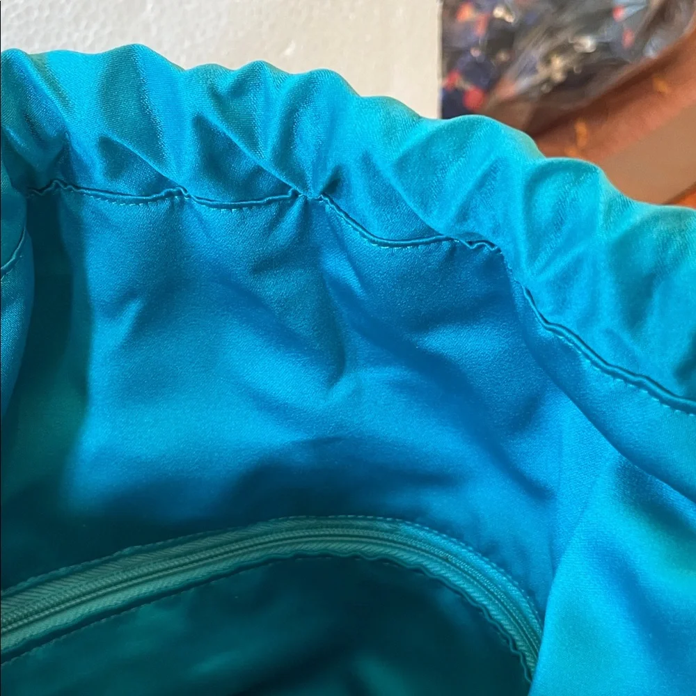 Luxurious Teal Fur BagPack 10x13